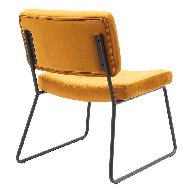 Kreslo s opierkou nôh You&Me Yellow Velvet