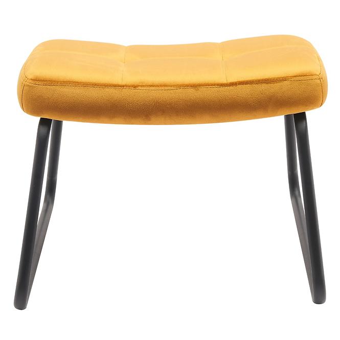 Kreslo s opierkou nôh You&Me Yellow Velvet