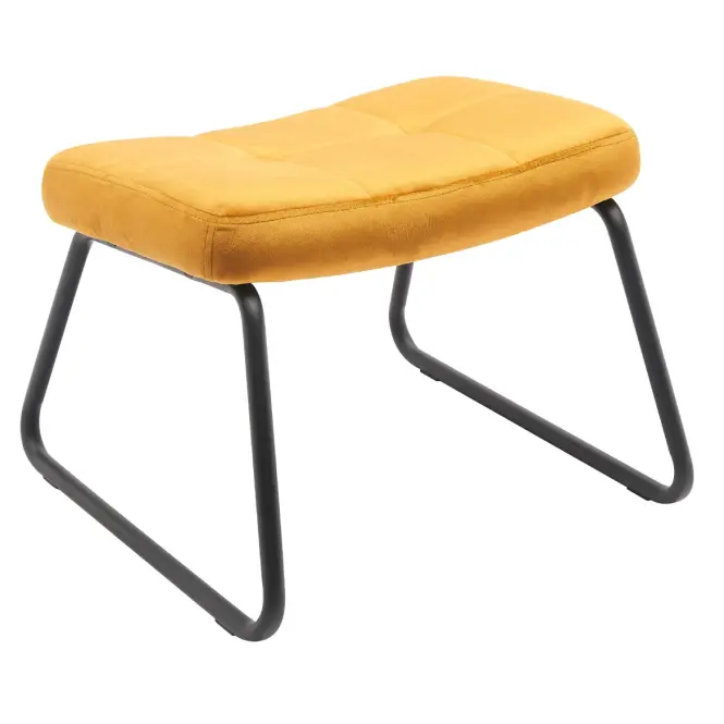 Kreslo s opierkou nôh You&Me Yellow Velvet,8