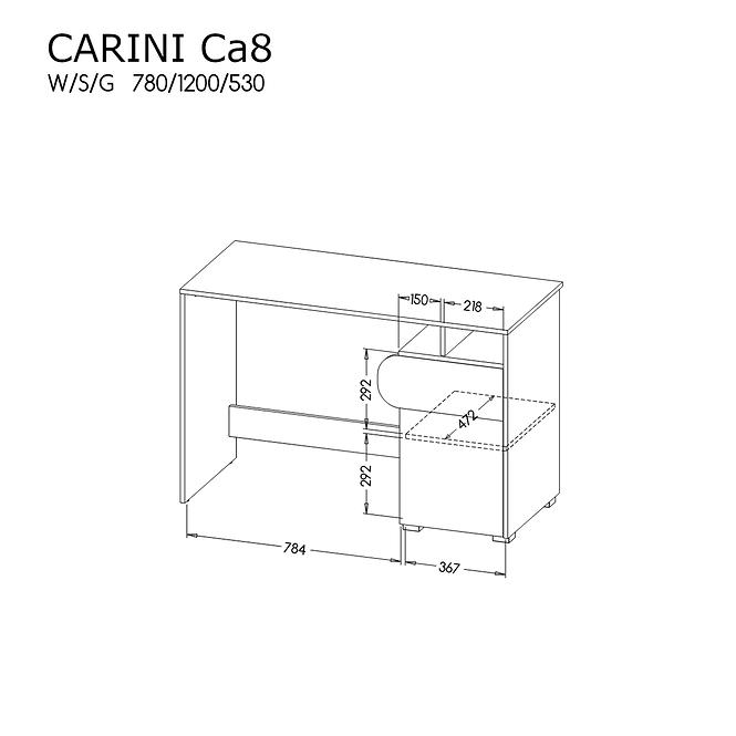 Stôl Carini Ca8 White/light Graphite