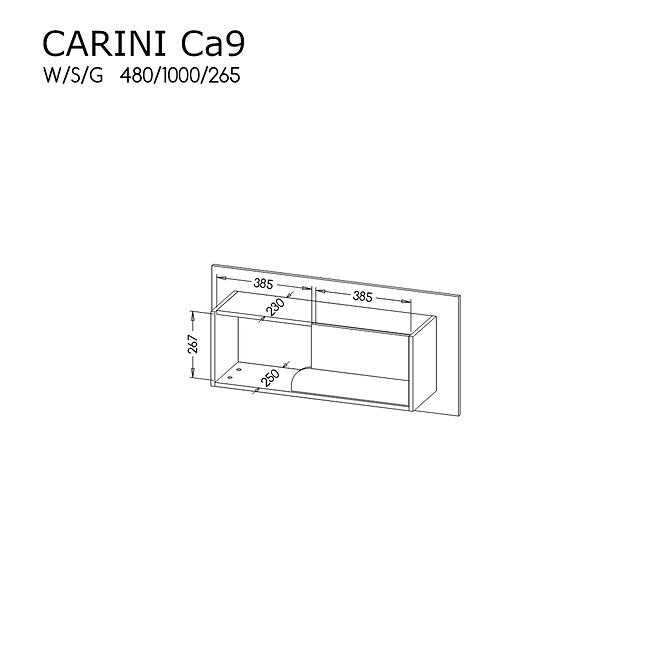 Závesná polička 1D Carini CA 9,3