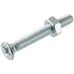 Skrutka plochá hlavička pozink. M6x60mm