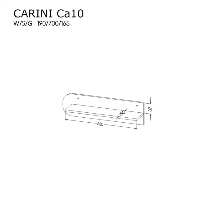 Závesná polica Carini CA10