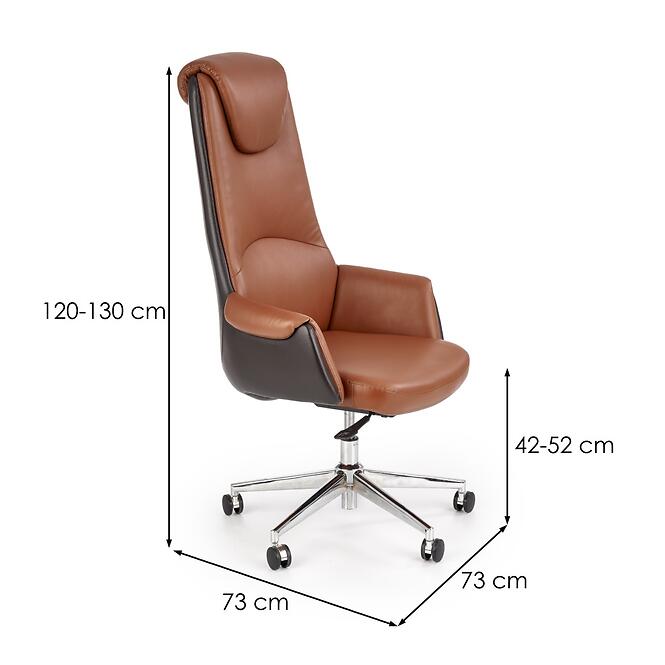 Kancelárske kreslo Calvano  svetlohnedá/tmavohnedá