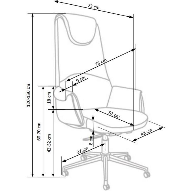 Kancelárske kreslo Calvano  svetlohnedá/tmavohnedá,13