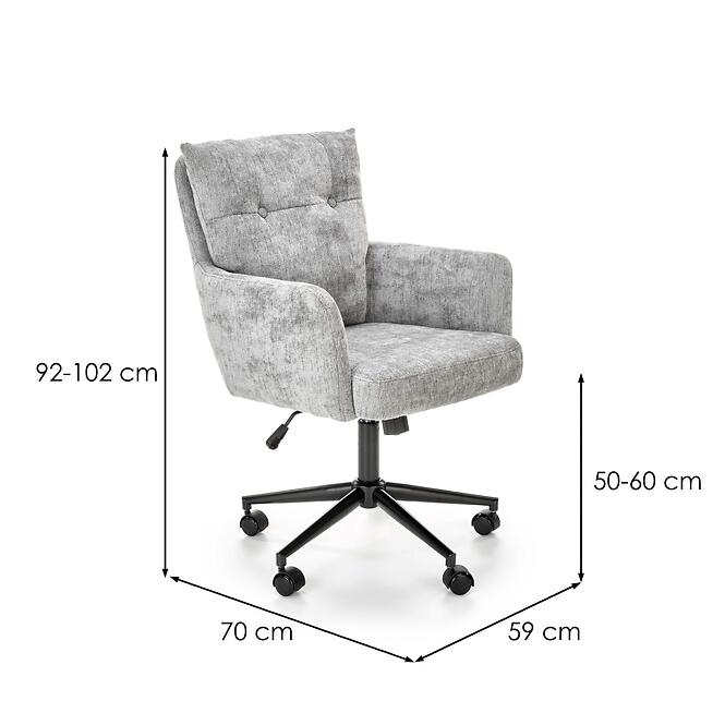 Kancelárske kreslo Flores  svetlosivé