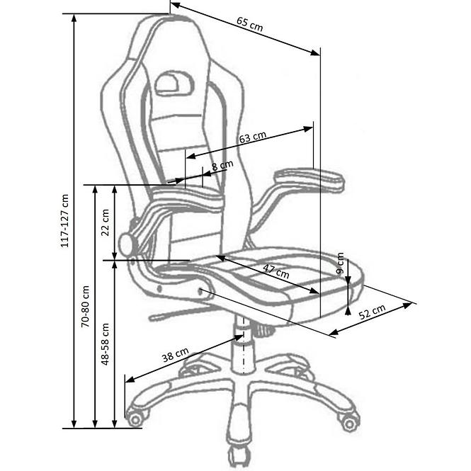 Kancelárske kreslo Lotus  čierna/Šedá,4