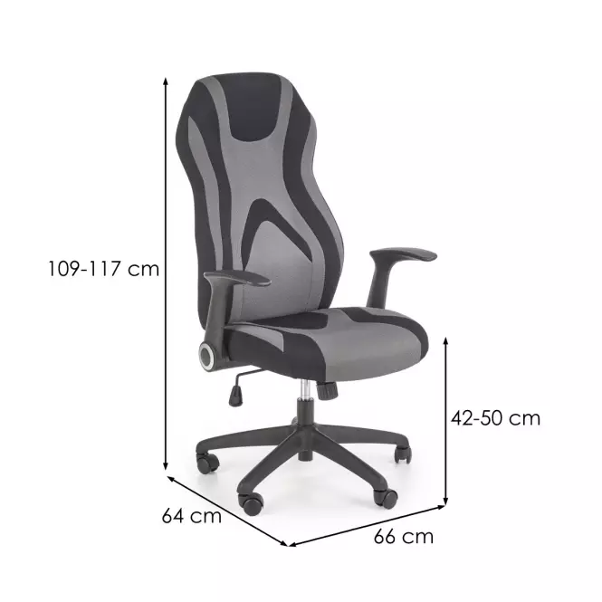 Kancelárske kreslo Jofrey Šedá/čierna