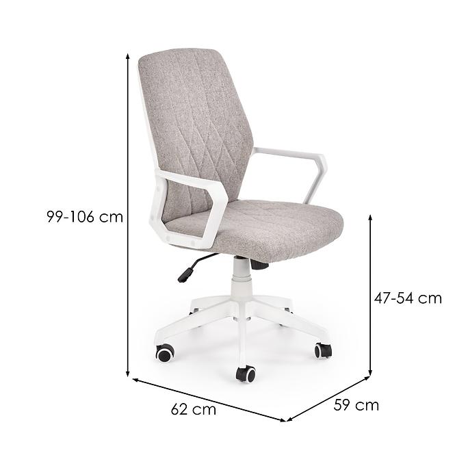 Kancelárske kreslo Spin 2 Biely/Svetlý Šedá,10
