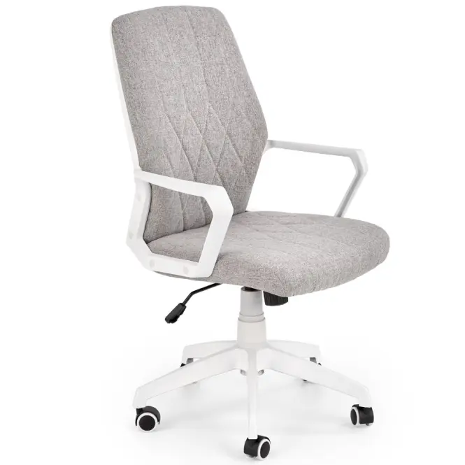 Kancelárske kreslo Spin 2 Biely/Svetlý Šedá,2