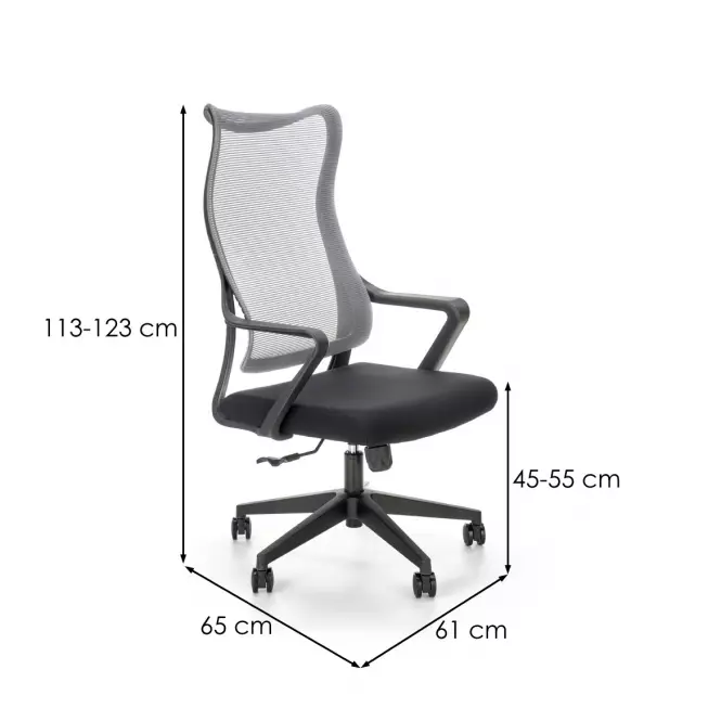 Kancelárske kreslo Loreto Šedá/čierna