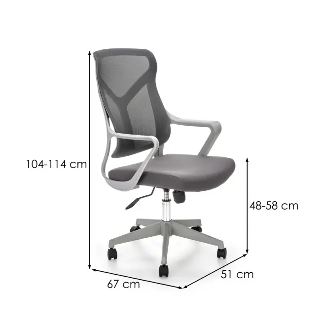Kancelárske kreslo Santo Šedá,11
