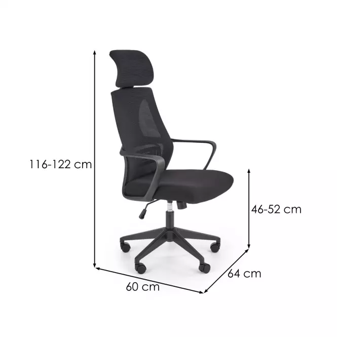 Kancelárske kreslo Valdez čierna,2