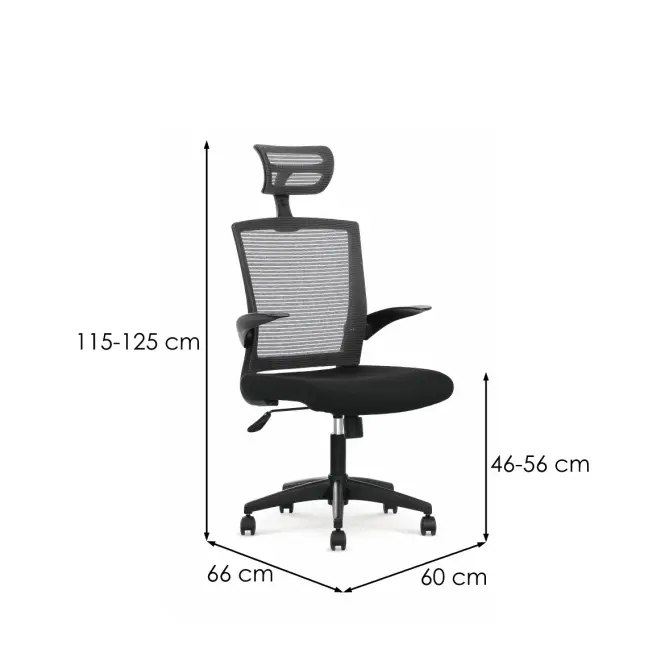 Kancelárske kreslo Valor čierna/Šedá,3