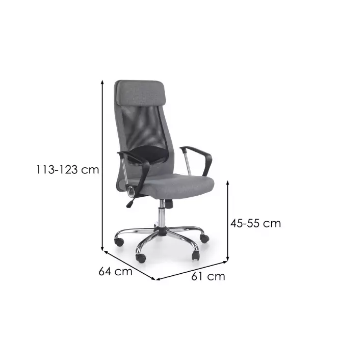 Kancelárske kreslo Zoom čierna/Šedá,4