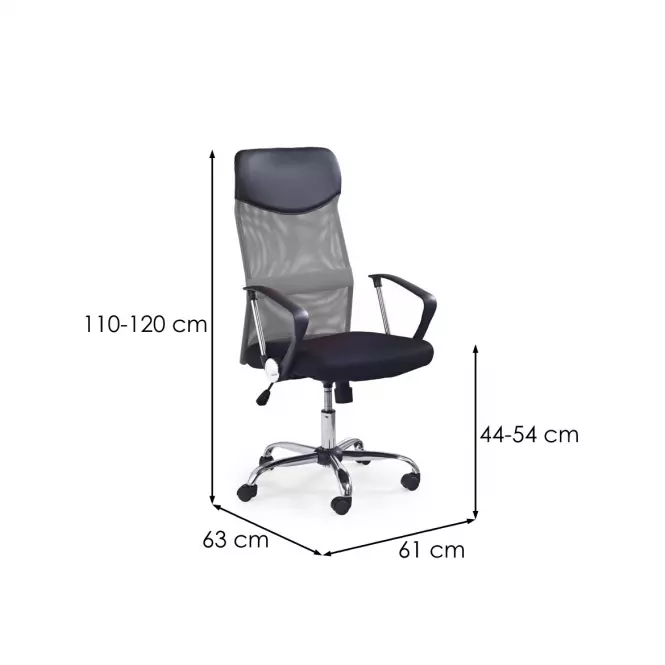 Kancelárske kreslo Vire Šedá,3