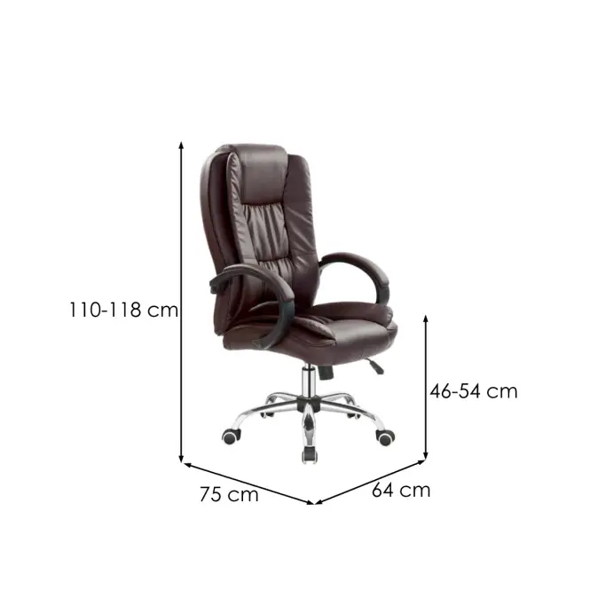 Kancelárske kreslo Relax tmavohnedá