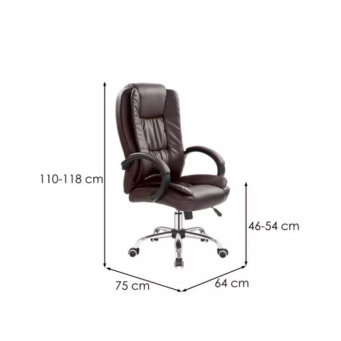 Kancelárske kreslo Relax Tmavý Hnedá