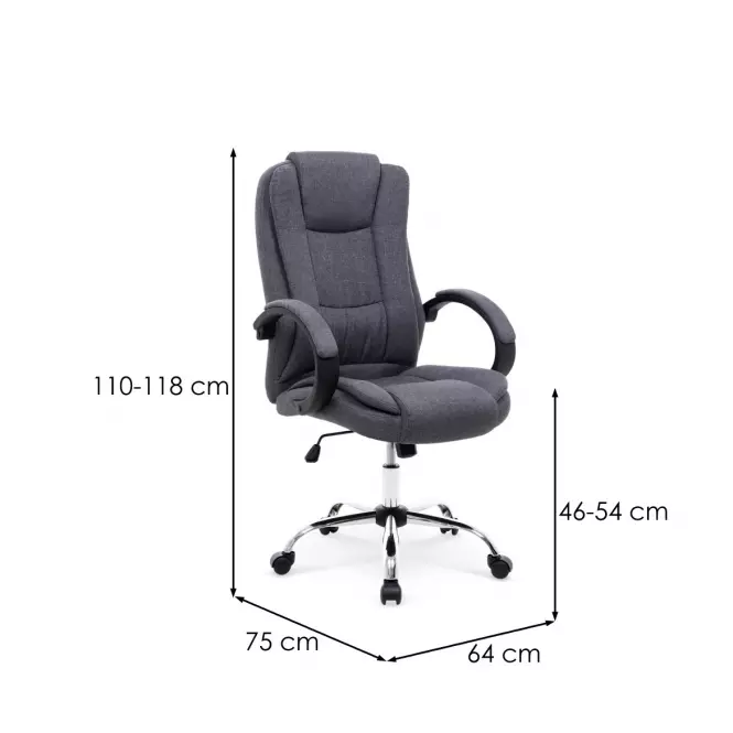 Kancelárske kreslo Relax 2 Tmavý Šedá