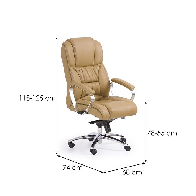 Kancelárske kreslo Foster svetlohnedá koža,2