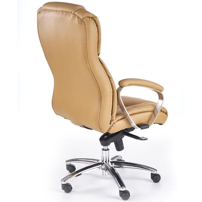Kancelárske kreslo Foster svetlohnedá koža,3