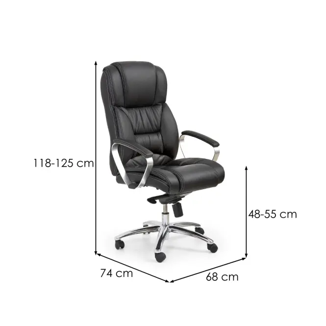 Kancelárske kreslo  Foster čierna Koža,2