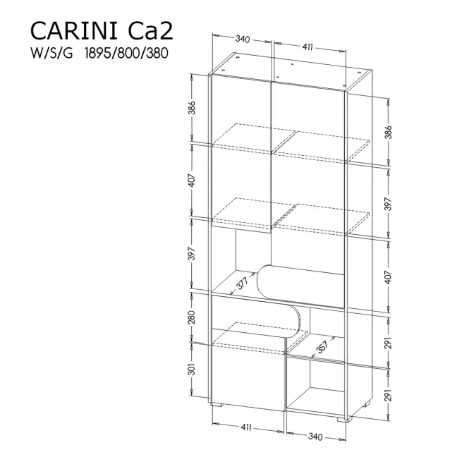 Stojan 3d Carini Ca2,3