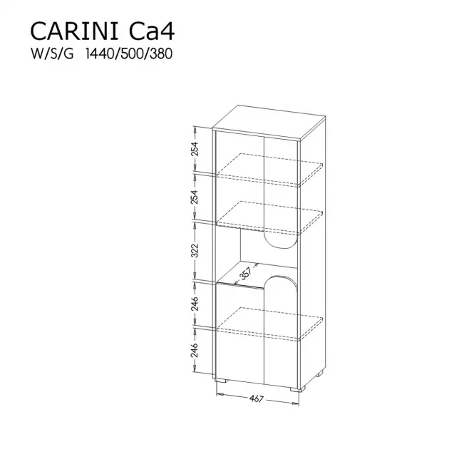 Regál 2d Carini Ca4,3