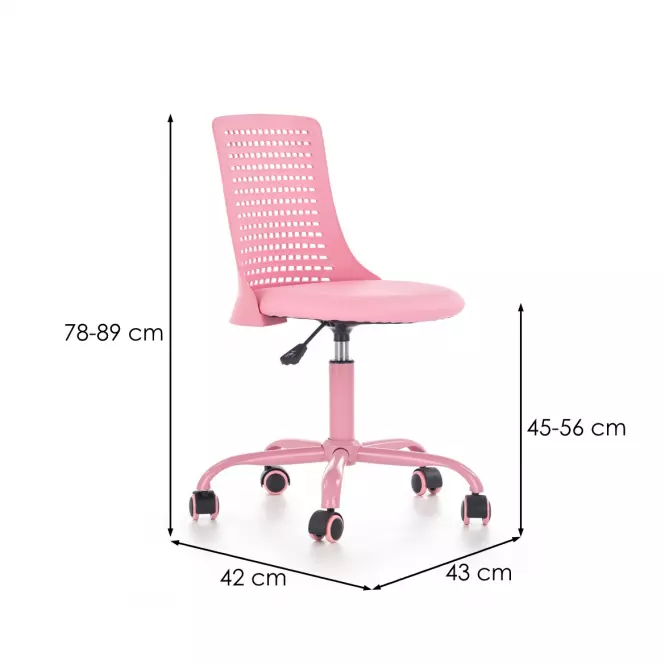 Detská stolička PURE ružová,7
