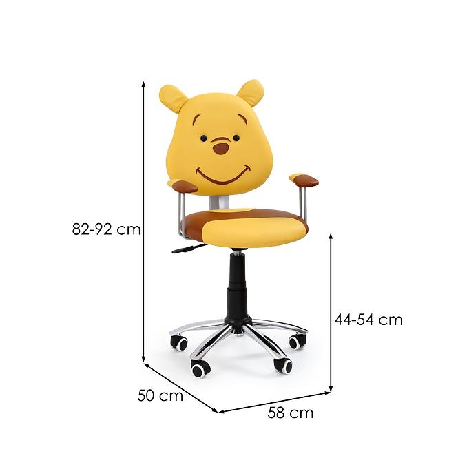 Detská stolička Kubík hnedá/žltá
