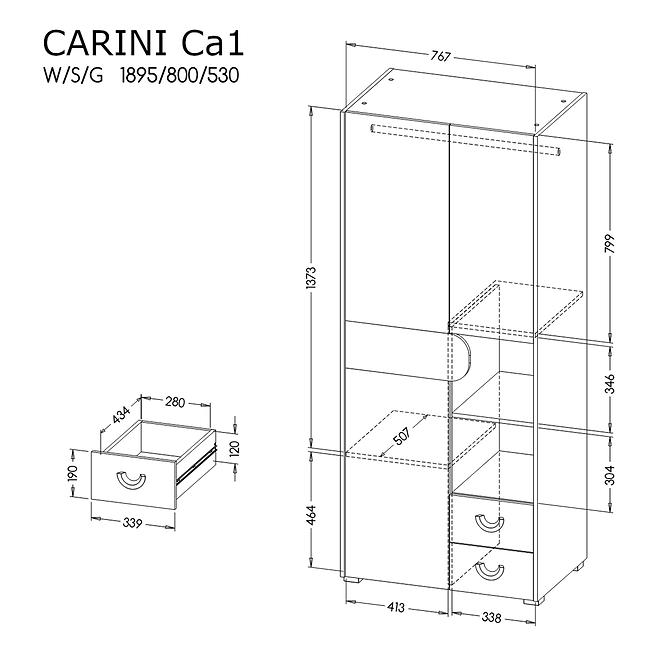 Skriňa CA1 2D2S Carini,3