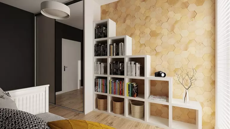 Dekoračný panel hexagon dub svetlý  13x15 cm OP= 0.32m2,2