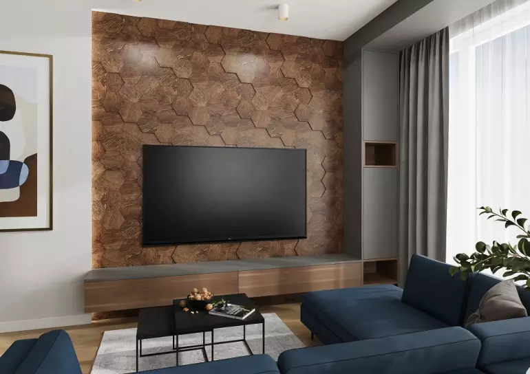 Šesťhranný Dekoratívny Panel Dub Tmavý 18 cm,2