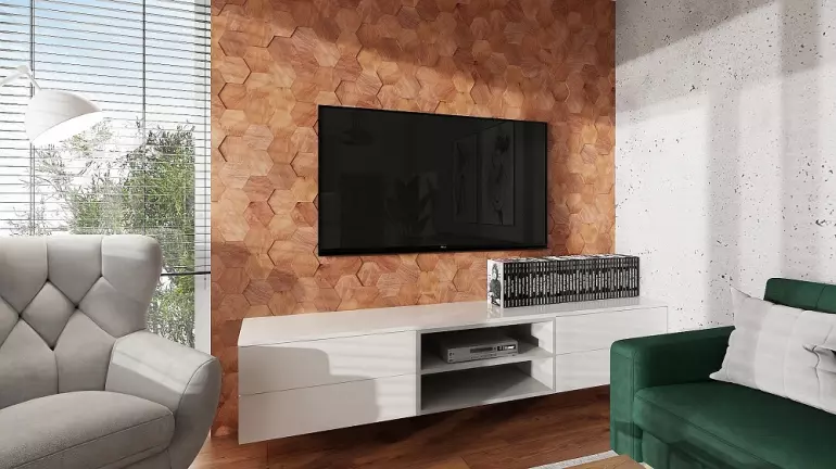Šesťhranný Dekoratívny Panel Mahagón 18 cm