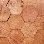 Šesťhranný Dekoratívny Panel Mahagón 18 cm