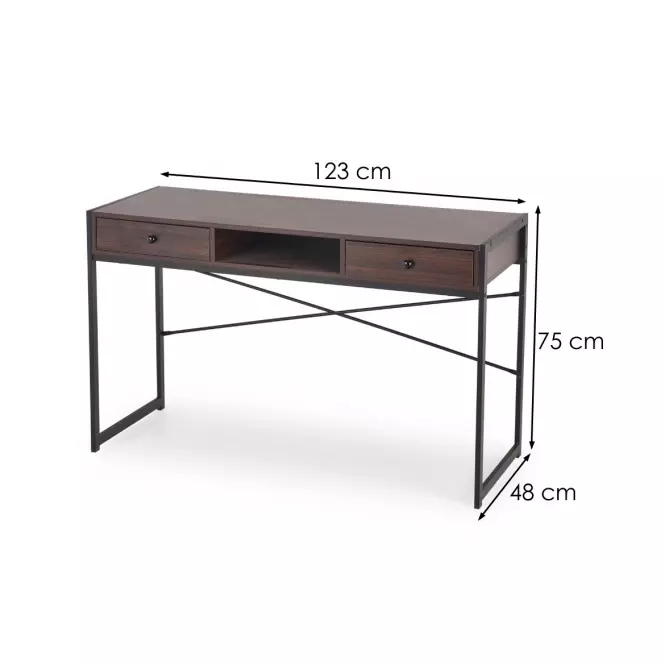 Písací Stôl B-46 Orechový/Čierna
