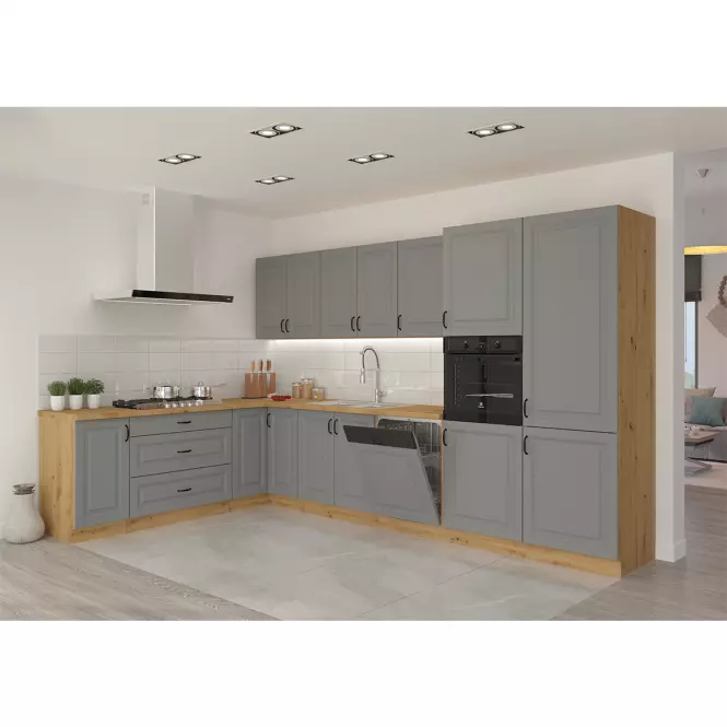 Kuchynská linka Stilo dustgrey/artisan 260 bez dosku