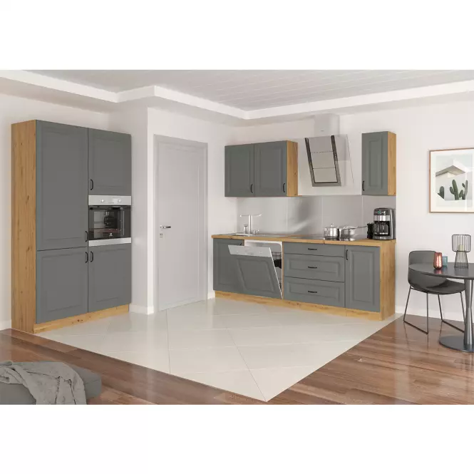 Kuchynská linka Stilo dustgrey/artisan 260 bez dosku,7