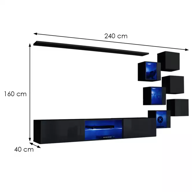 Obývacia Stena Switch Xxi Čierna,3