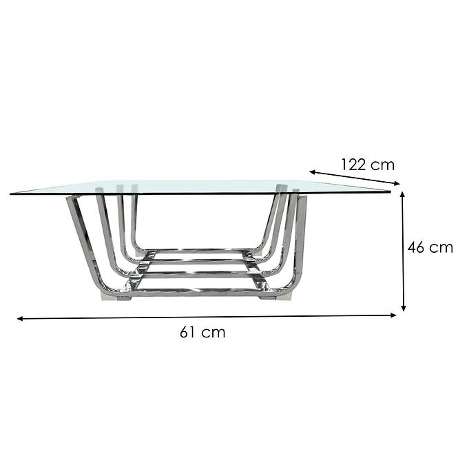 .Konferenčný stolík CF60047-A TRANSP.. GLASS.