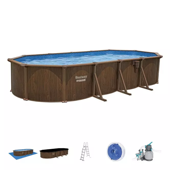 Bazen oceľový Hydrium 7,3x3,6x1,3 m doska 561CW