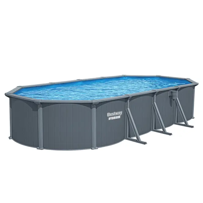 Bazén oceľový oválny Hydrium 7,3x3,6x1,3 m antracit 561CW