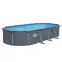 Bazén oceľový oválny Hydrium 7,3x3,6x1,3 m antracit 561CW