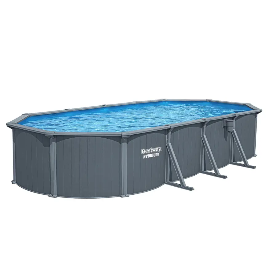 Bazén oceľový oválny Hydrium 7,3x3,6x1,3 m antracit 561CW