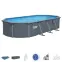 Bazén oceľový oválny Hydrium 7,3x3,6x1,3 m antracit 561CW,4