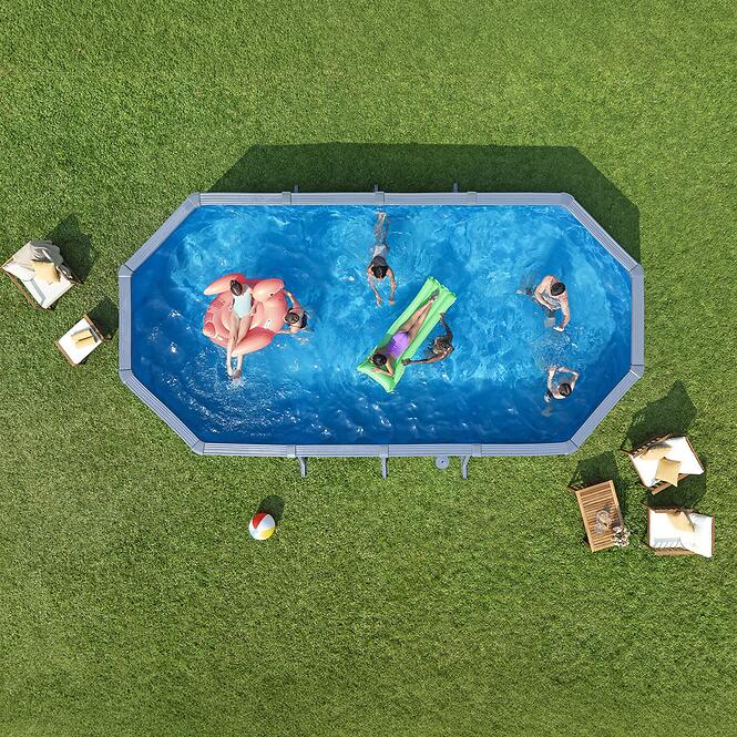 Bazén oceľový oválny Hydrium 7,3x3,6x1,3 m antracit 561CW