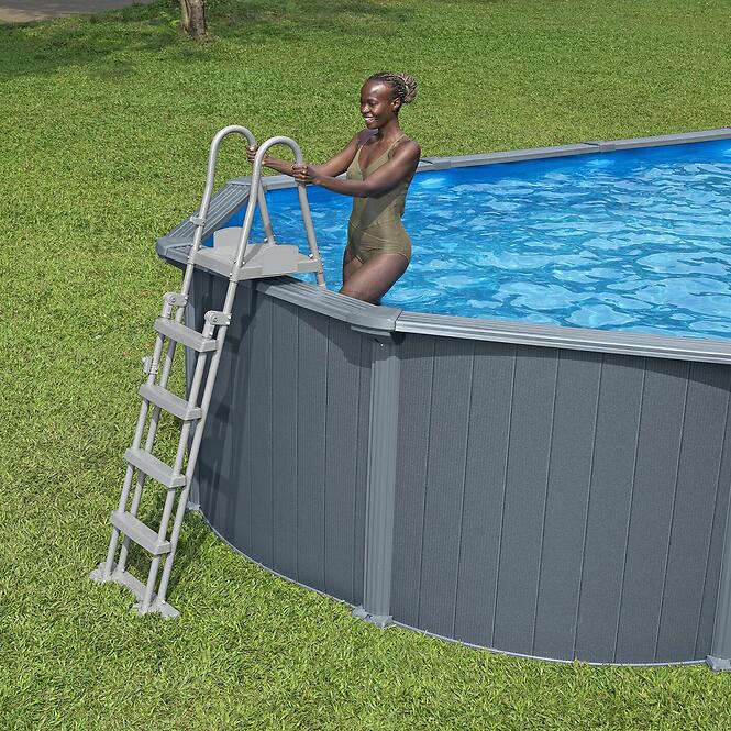 Bazén oceľový oválny Hydrium 7,3x3,6x1,3 m antracit 561CW