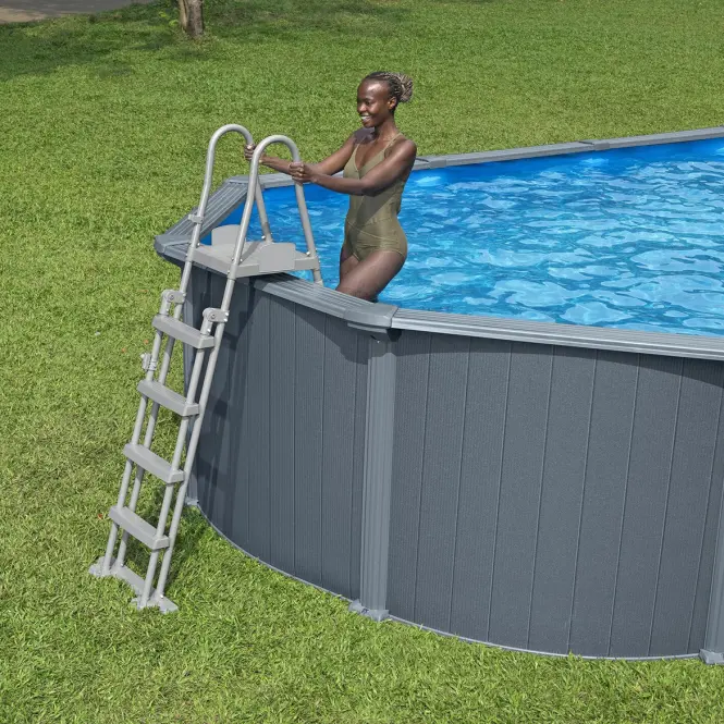 Bazén oceľový oválny Hydrium 7,3x3,6x1,3 m antracit 561CW,13