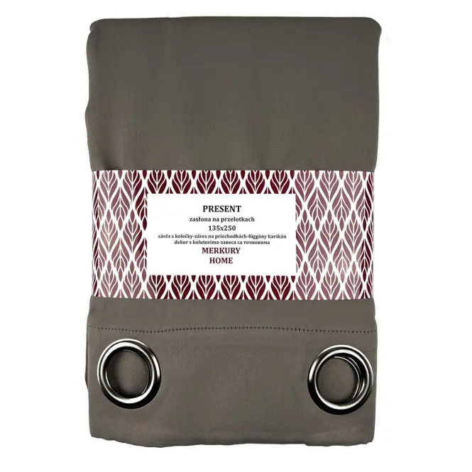 Záves Present na priechodkách 135x250 svetlohnedá Merkury Home