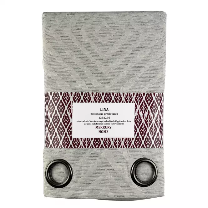 Záves Lina na priechodkách 135x250 ecru Merkury Home